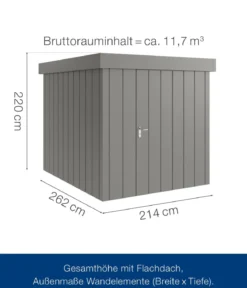 Hörmann Metallgerätehaus Juno JFD6 M-Sk Motiv Modern, ca. B229/H222/T277 cm