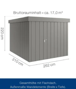 Hörmann Metallgerätehaus Juno JFD11 M-Sk Motiv Modern, ca. B277/H222/T325 cm