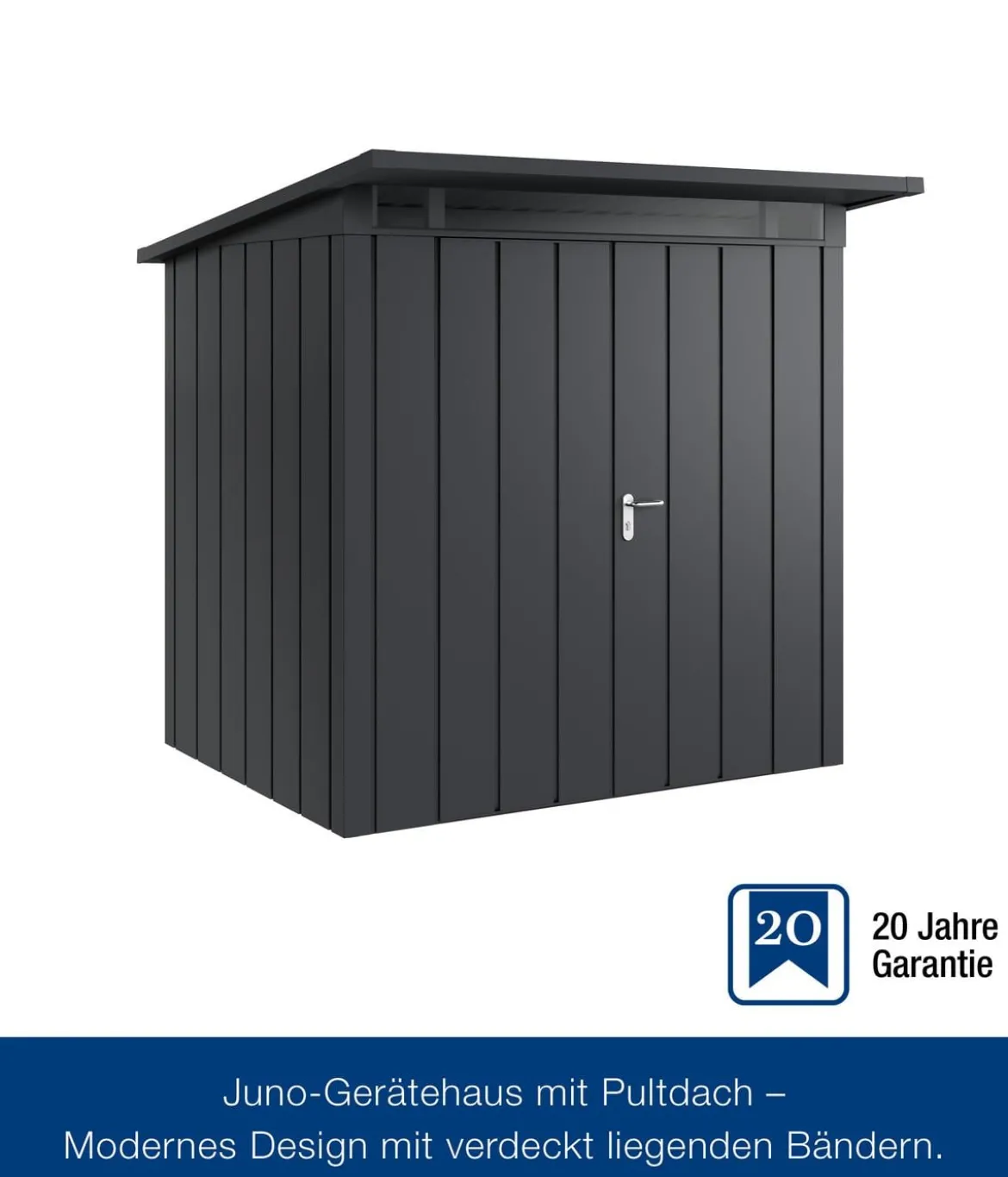 Hörmann Metallgerätehaus Juno JPD4 M-Sk Motiv Modern mit Doppeltür, ca. B229/H224/T214 cm