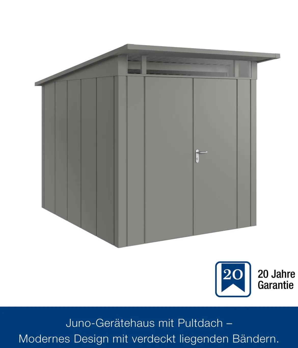 Hörmann Metallgerätehaus Juno JPD6 L-Sk Motiv Design mit Doppeltür, ca. B229/H232/T310 cm