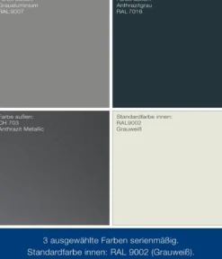 Hörmann Metallgerätehaus Juno JPD9 L-Sk Motiv Design, ca. B277/H224/T262 cm