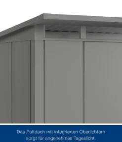 Hörmann Metallgerätehaus Juno JPD9 L-Sk Motiv Design, ca. B277/H224/T262 cm