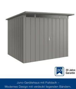 Hörmann Metallgerätehaus Juno JPD9 M-Sk Motiv Modern mit Doppeltür, ca. B277/H224/T262 cm
