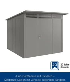Hörmann Metallgerätehaus Juno JPD10 L-Sk Motiv Design, ca. B277/H232/T310 cm