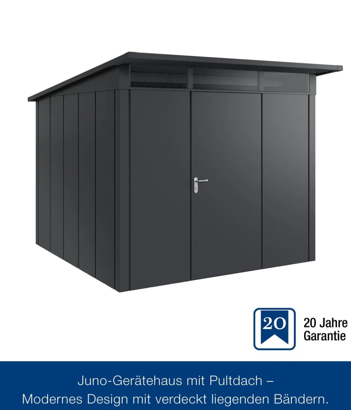 Hörmann Metallgerätehaus Juno JPD10 L-Sk Motiv Design, ca. B277/H232/T310 cm