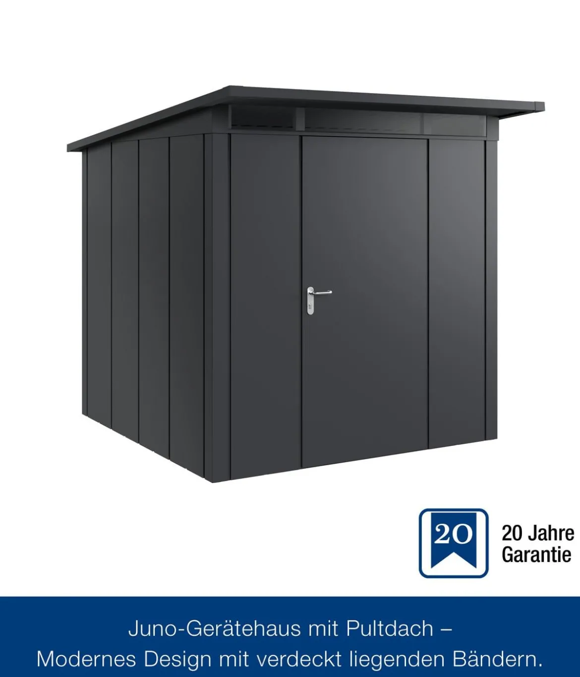 Hörmann Metallgerätehaus Juno JPD5 L-Sk Motiv Design, ca. B229/H224/T262 cm