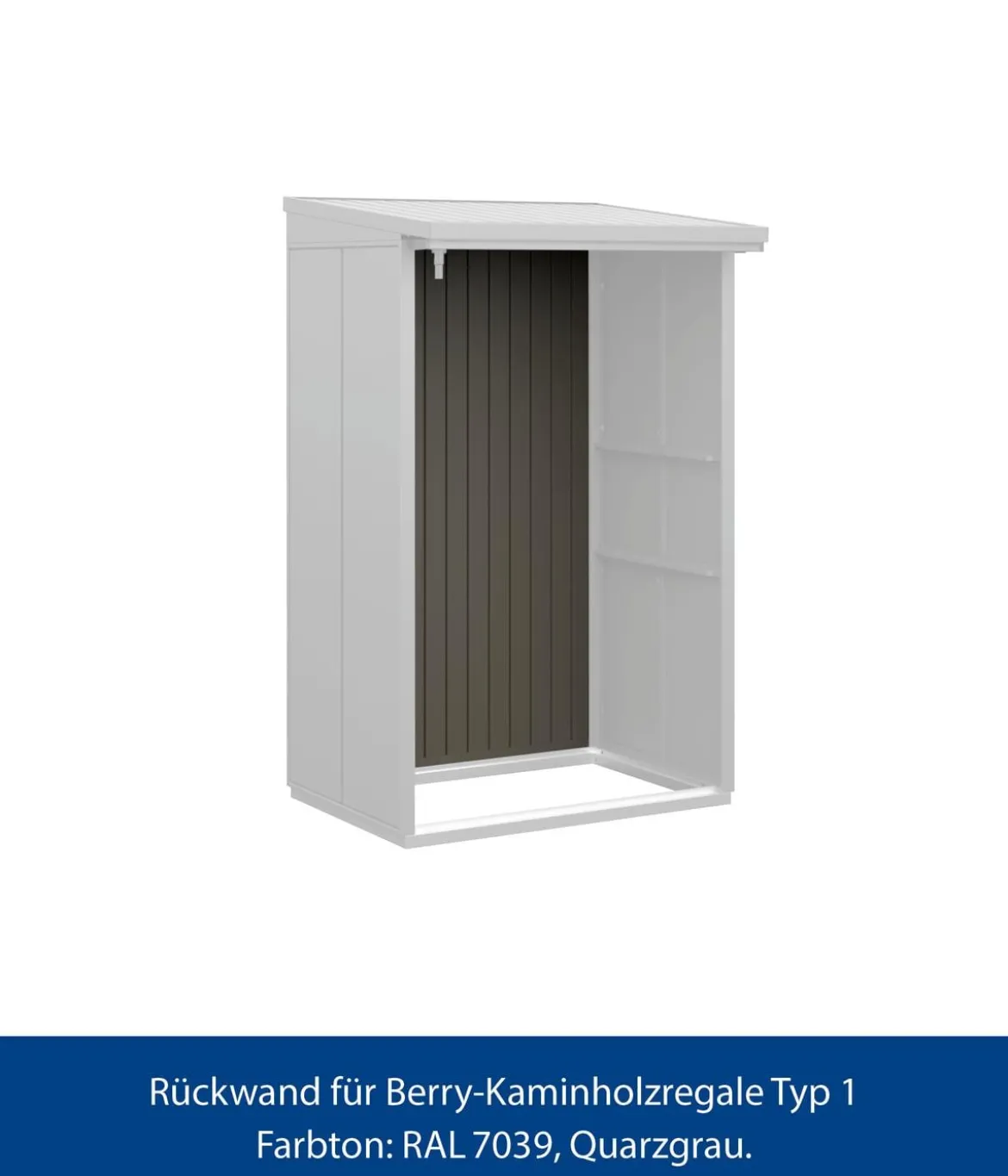 Hörmann Rückwand für Berry-Kaminholzregal Typ 1, ca. B117,3/H188 cm