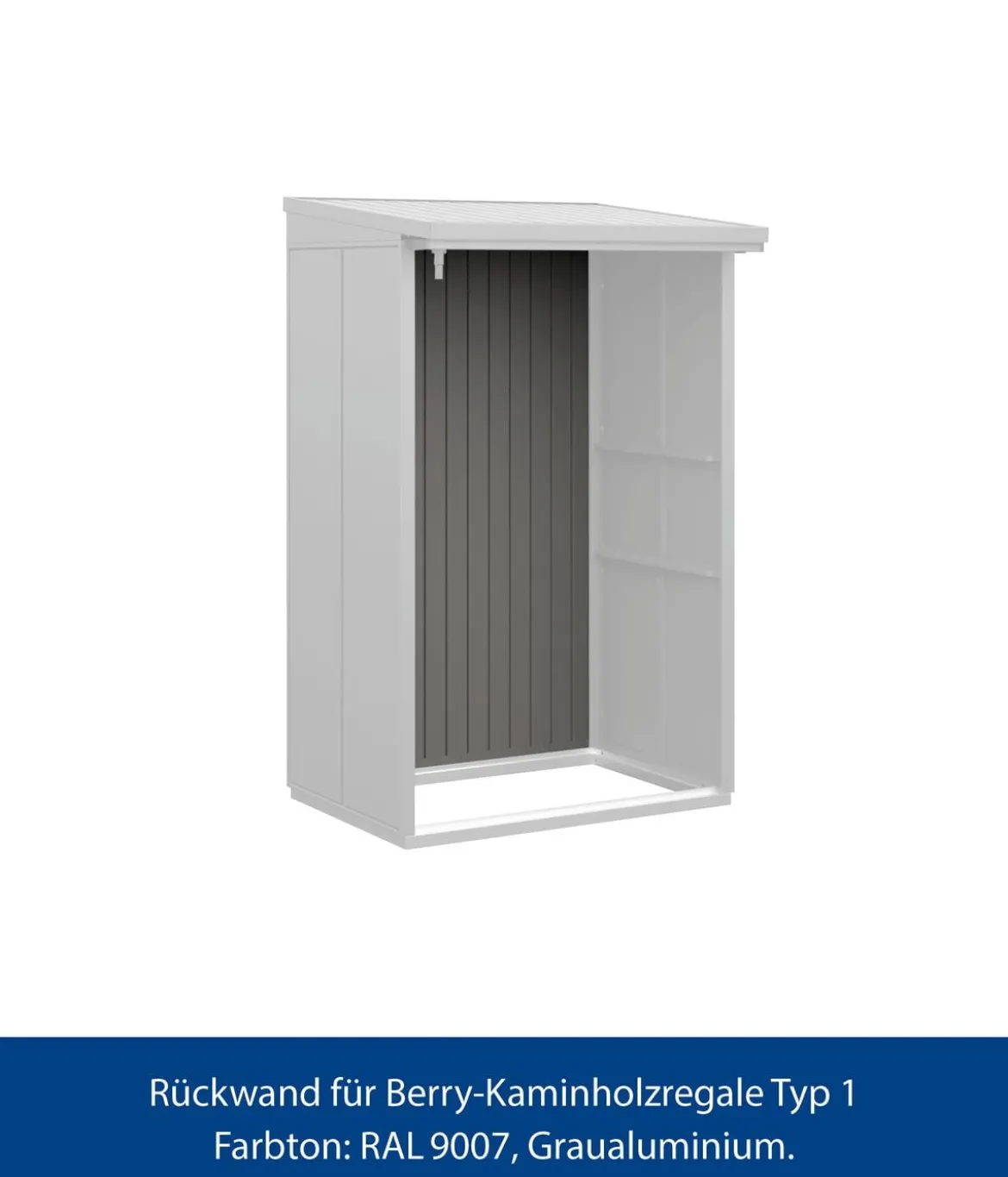 Hörmann Rückwand für Berry-Kaminholzregal Typ 1, ca. B117,3/H188 cm