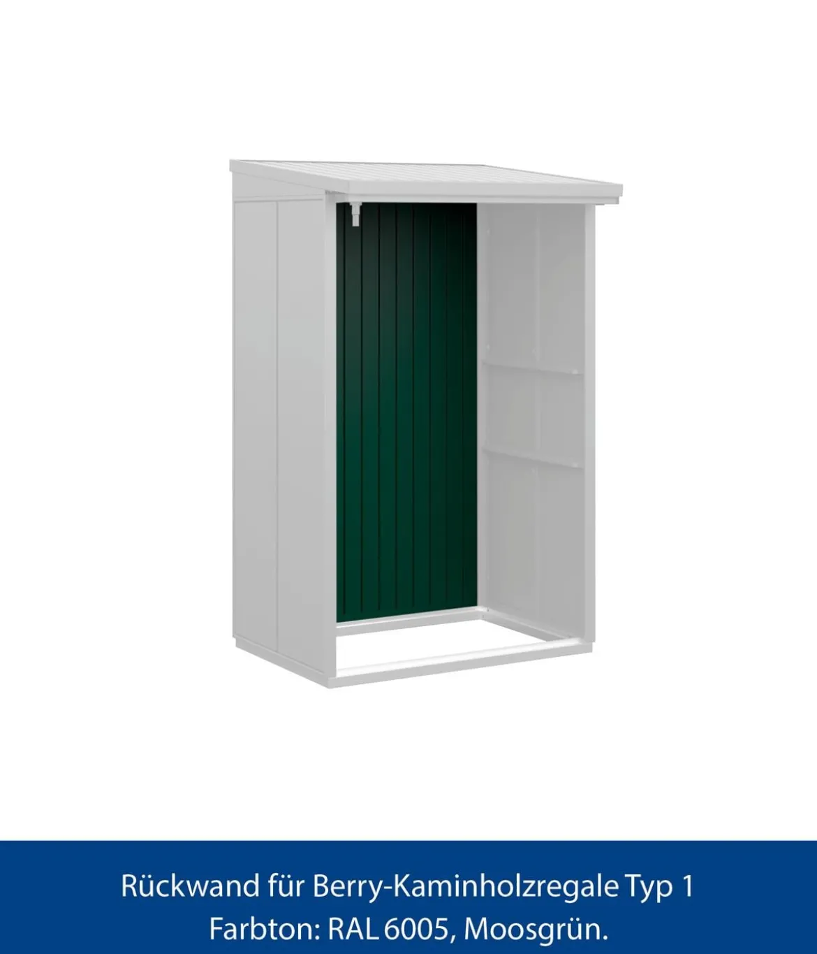Hörmann Rückwand für Berry-Kaminholzregal Typ 1, ca. B117,3/H188 cm