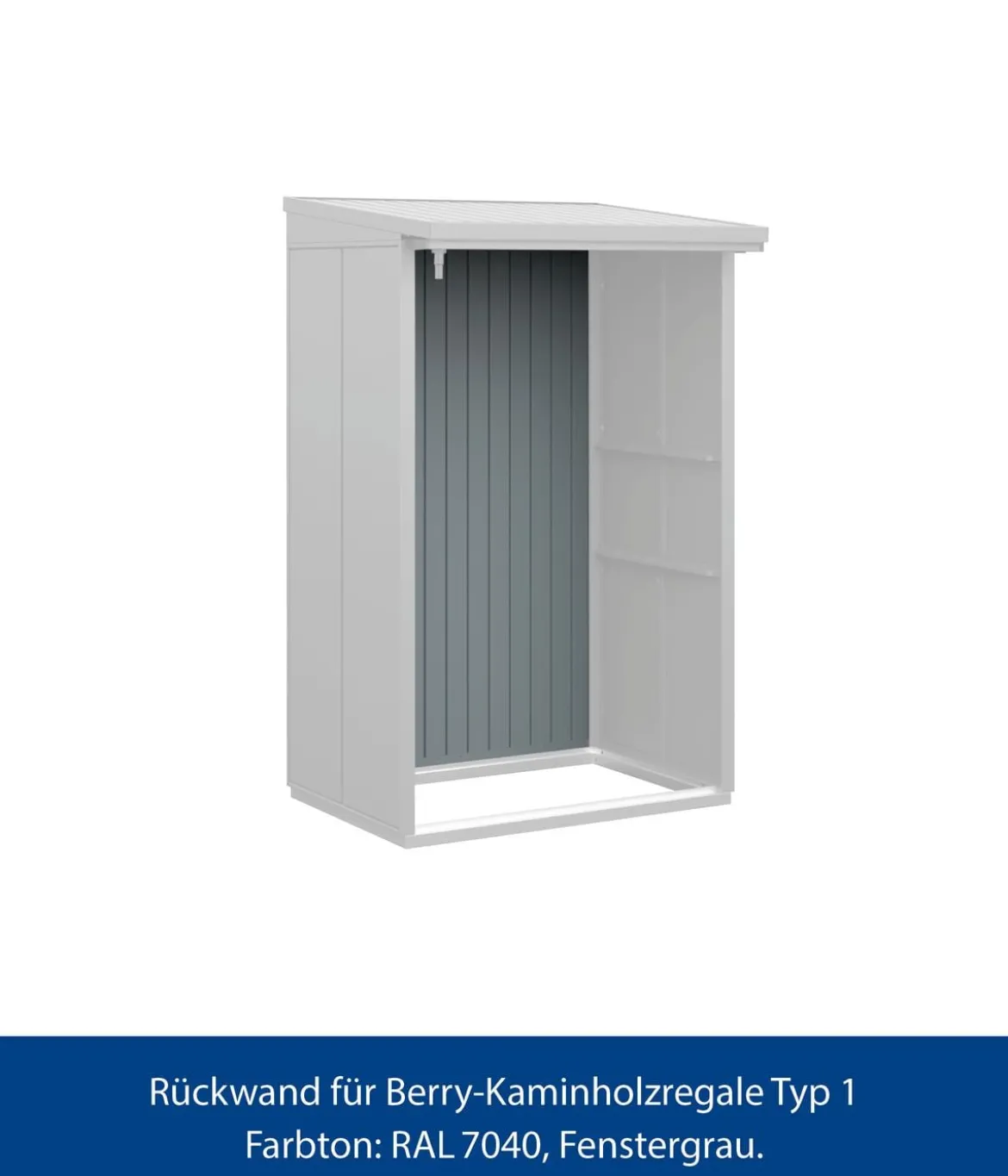 Hörmann Rückwand für Berry-Kaminholzregal Typ 1, ca. B117,3/H188 cm