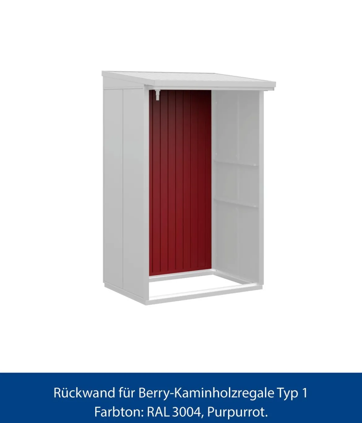 Hörmann Rückwand für Berry-Kaminholzregal Typ 1, ca. B117,3/H188 cm