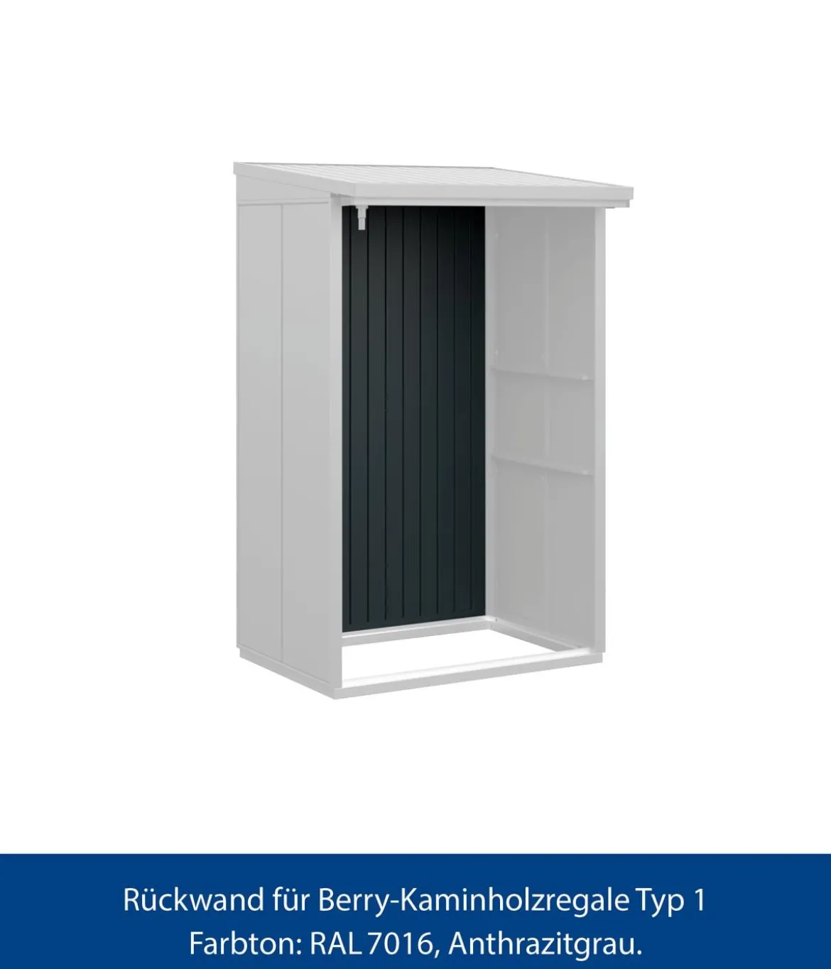 Hörmann Rückwand für Berry-Kaminholzregal Typ 1, ca. B117,3/H188 cm