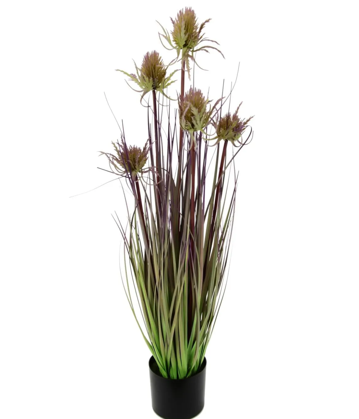 I.GE.A. Kunstpflanze Gras-Busch mit Distel im Topf, ca. H69 cm