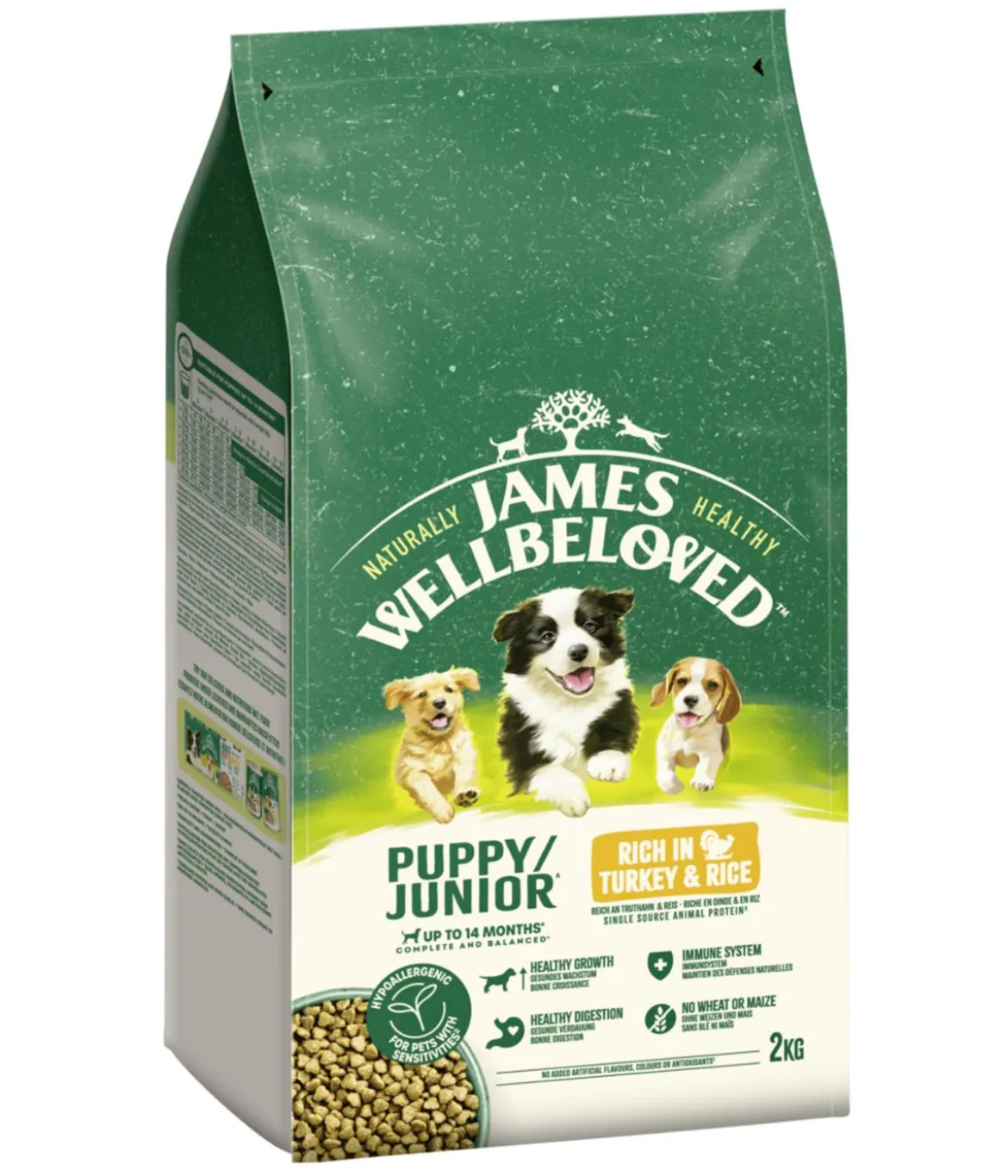 James Wellbeloved Trockenfutter für Hunde Puppy Truthahn & Reis, 2 kg