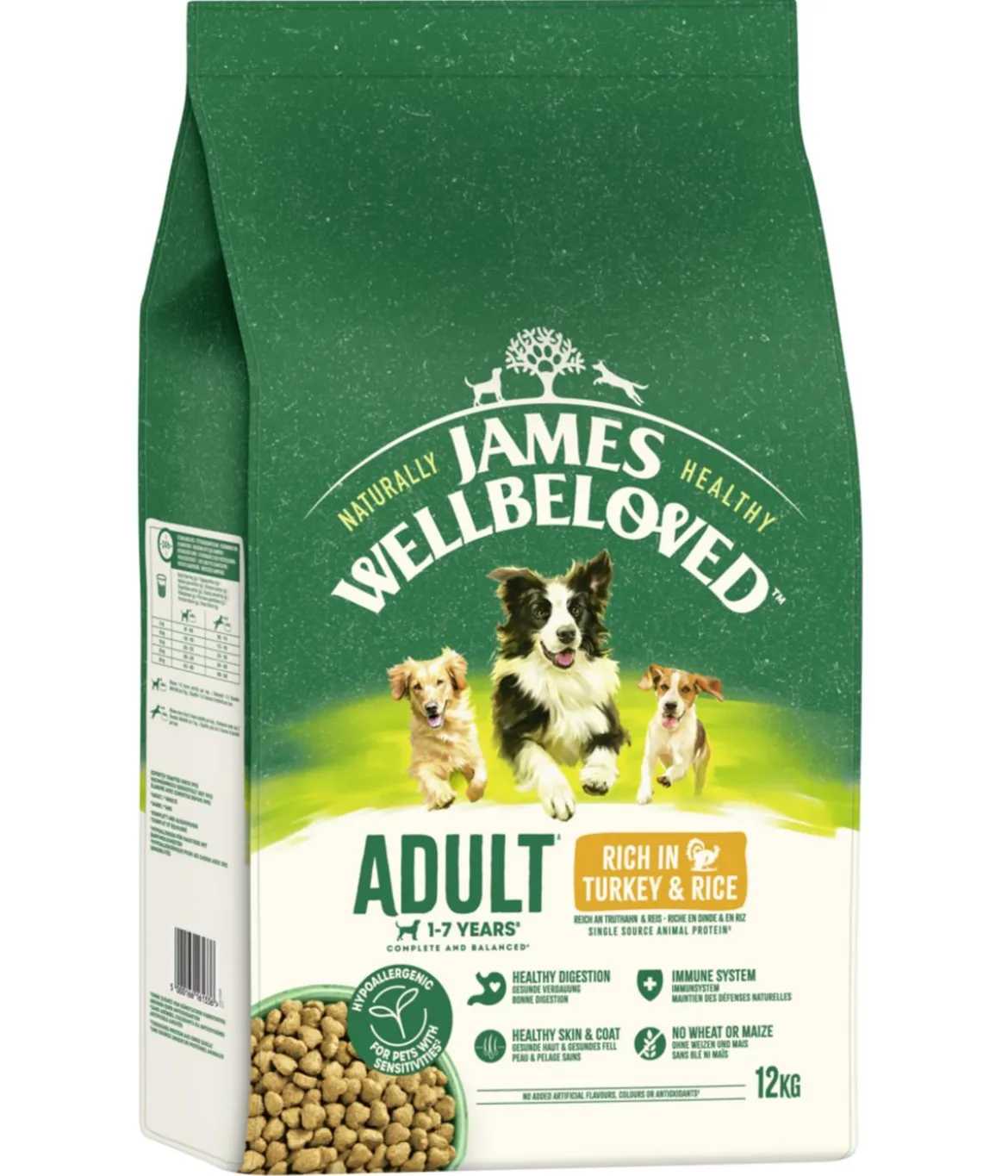 James Wellbeloved Trockenfutter für Hunde Adult, Truthahn & Reis