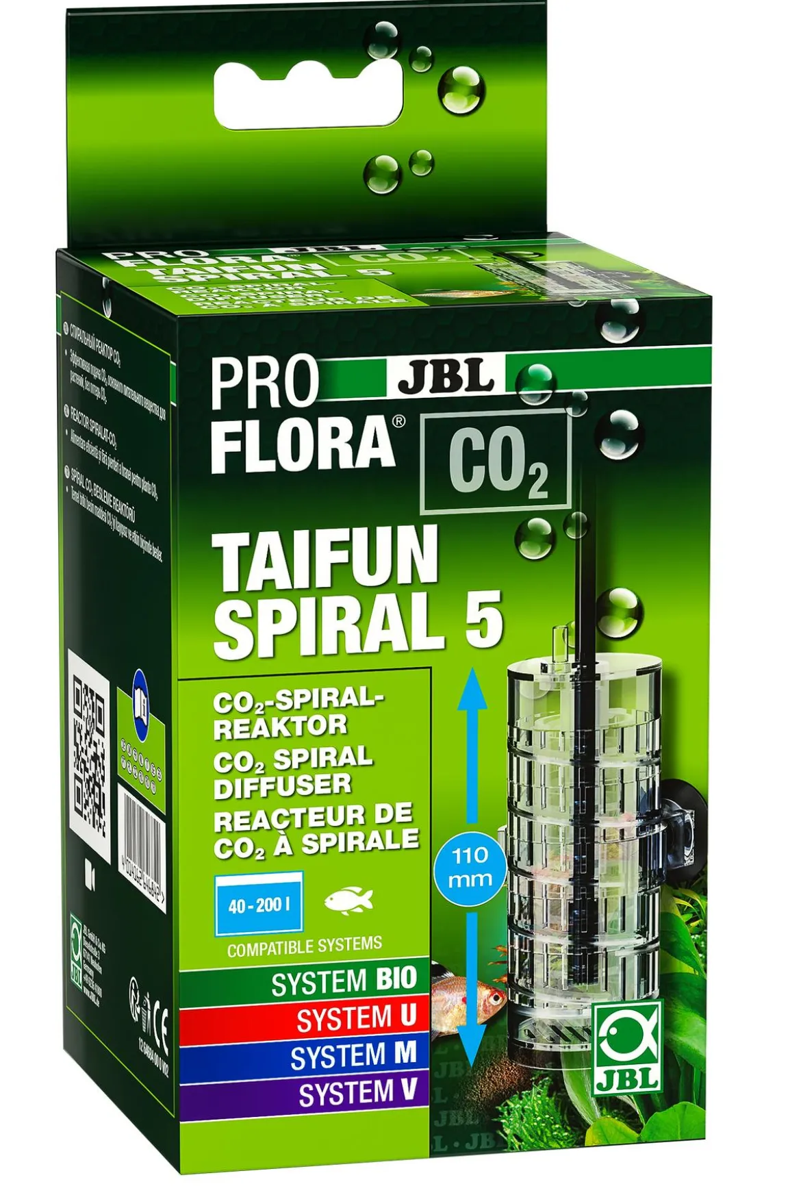 JBL PROFLORA CO2 Reaktor Taifun Spiral 5, 40-200 l