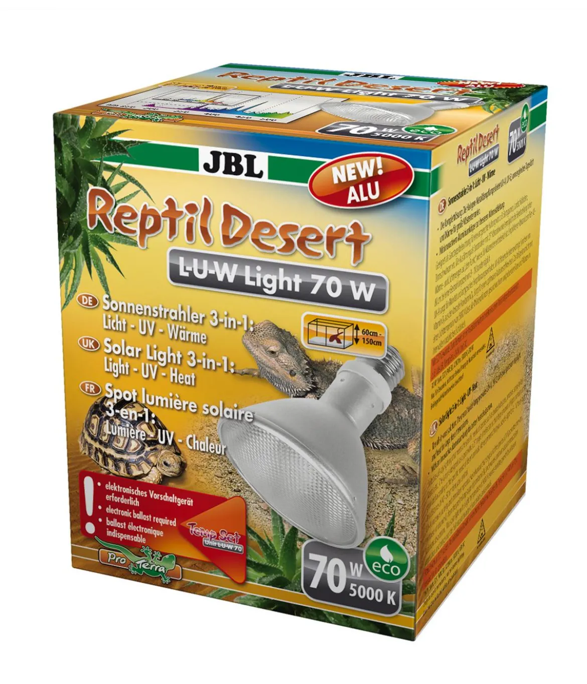 JBL Terrariumbeleuchtung ReptilDesert L-U-W Light alu