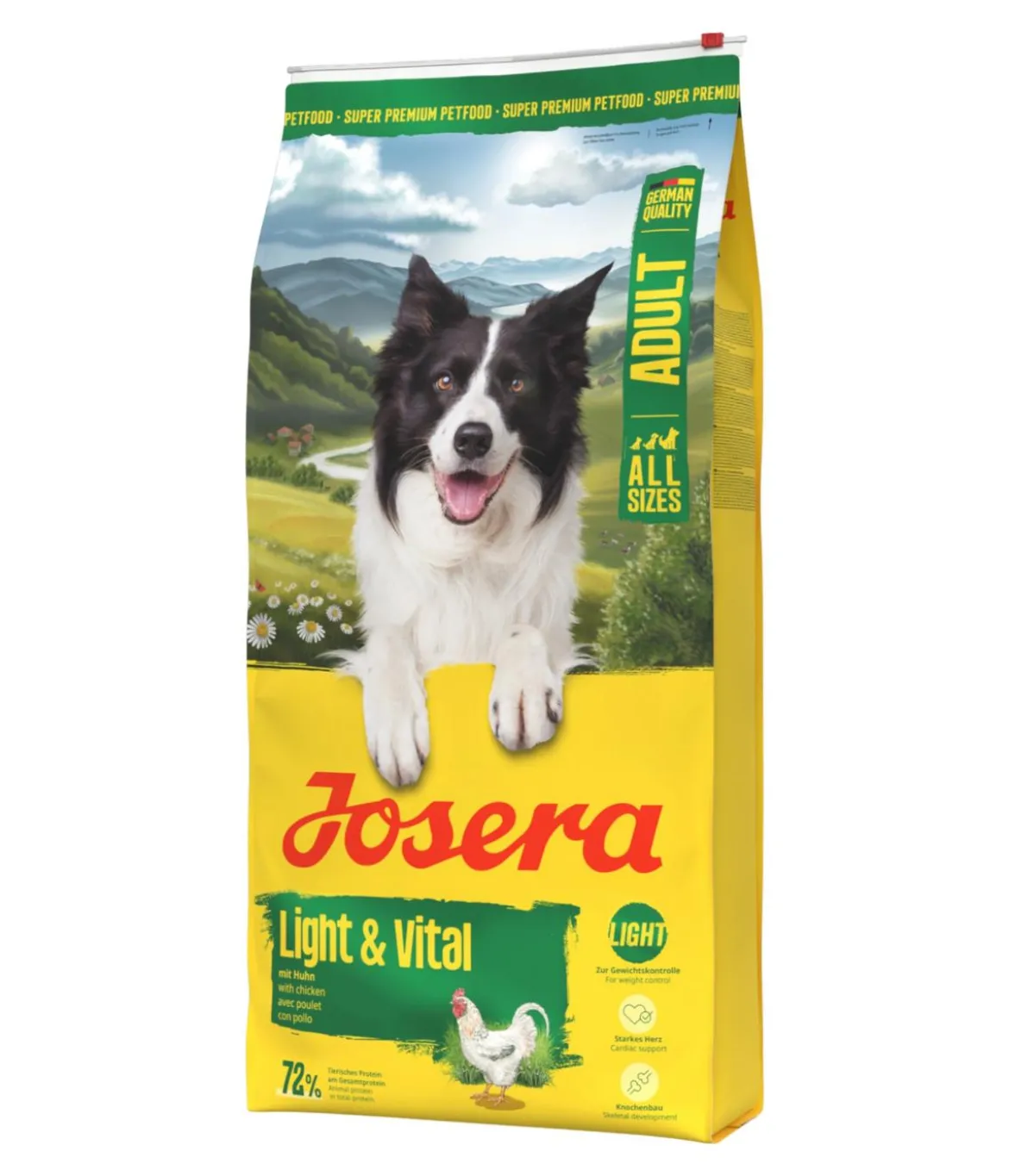Josera Trockenfutter für Hunde Light und Vital Adult, Huhn