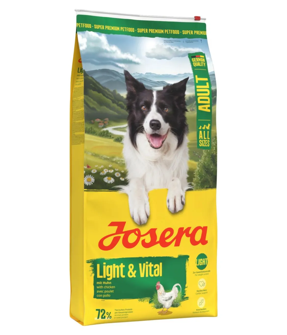 Josera Trockenfutter für Hunde Light und Vital Adult, Huhn