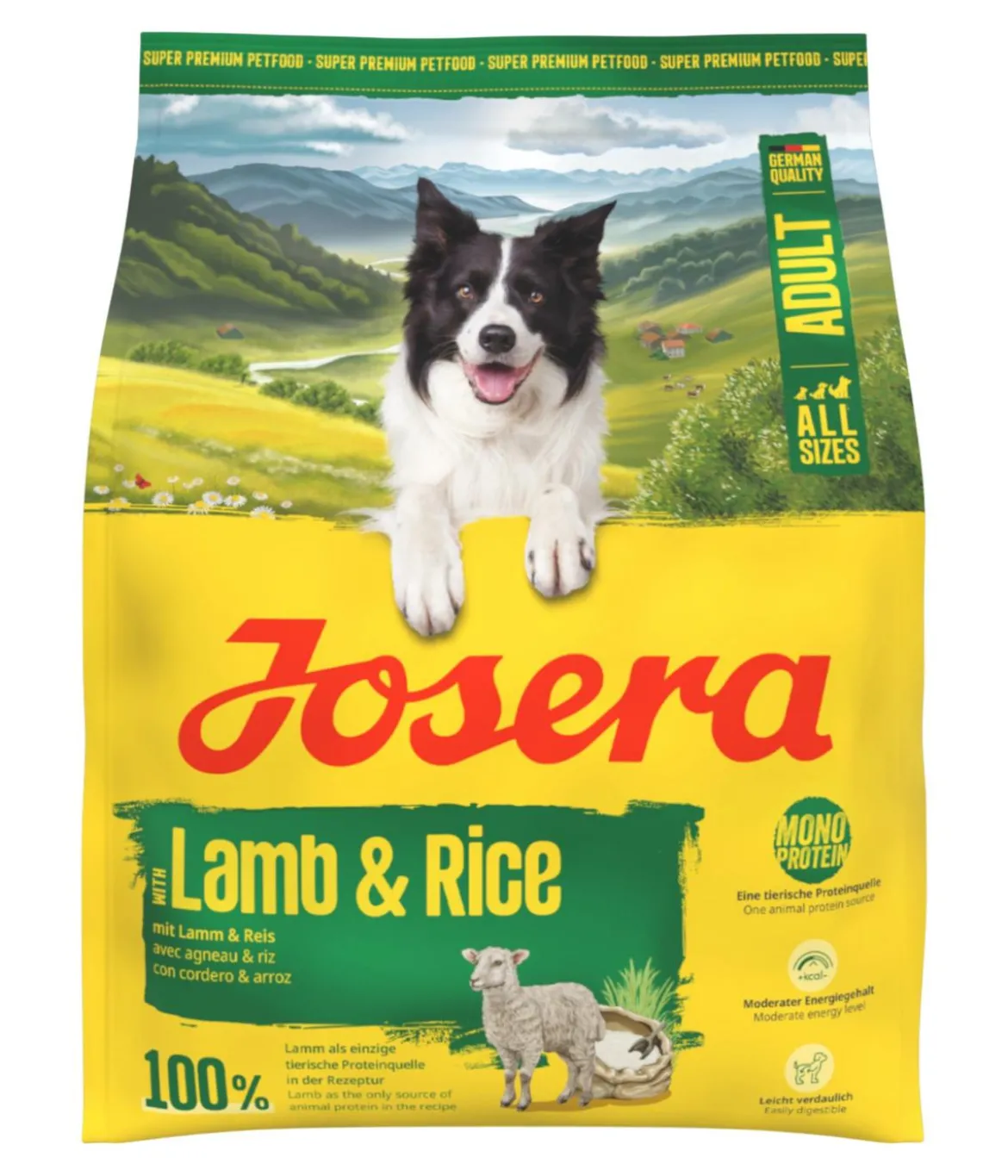 Josera Trockenfutter für Hunde Adult, Lamm & Reis