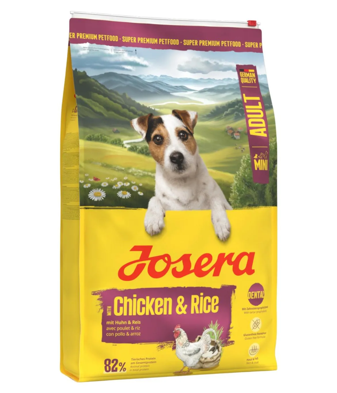 Josera Trockenfutter für Hunde Mini Adult, Huhn & Reis