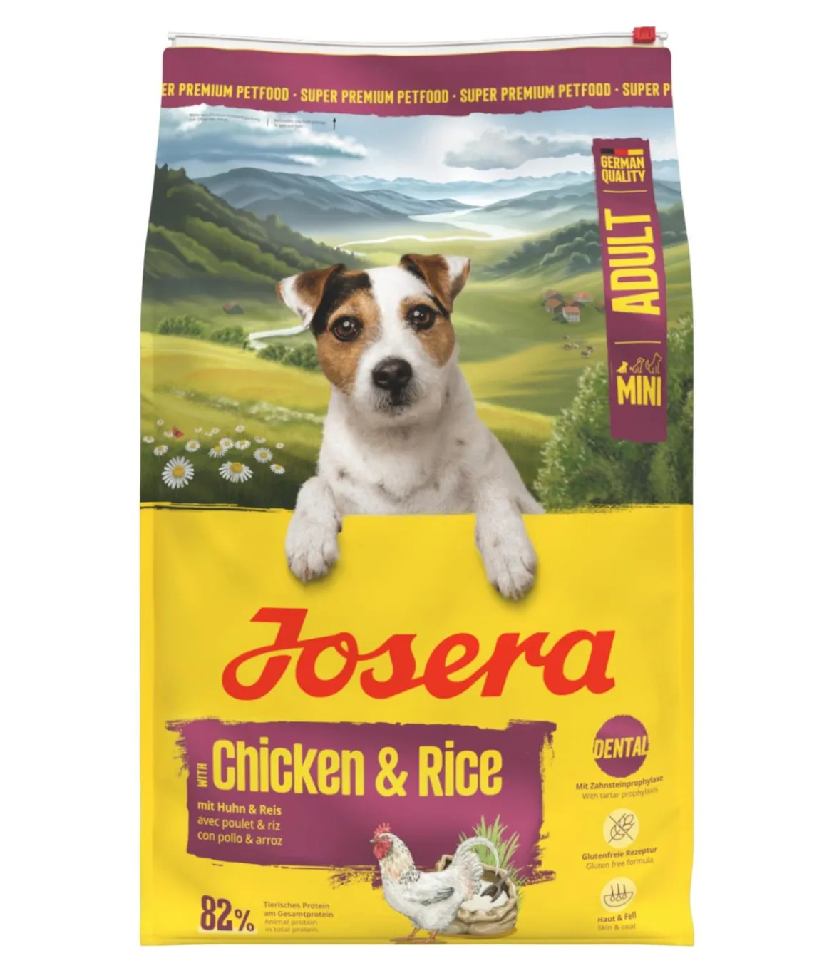 Josera Trockenfutter für Hunde Mini Adult, Huhn & Reis