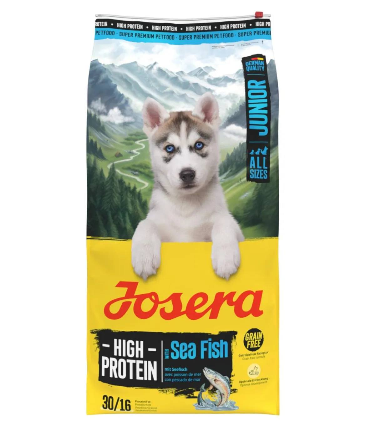 Josera Trockenfutter für Hunde High Protein Junior, Seelachs