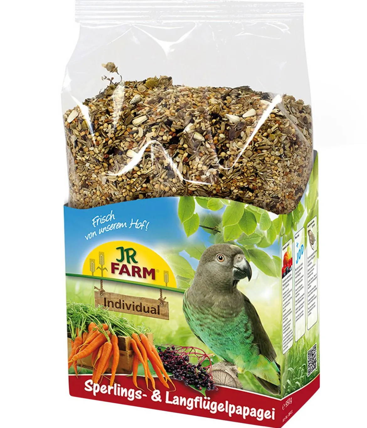 JR FARM Vogelfutter Individual Sperlings- & Langflügelpapagei, 1 kg