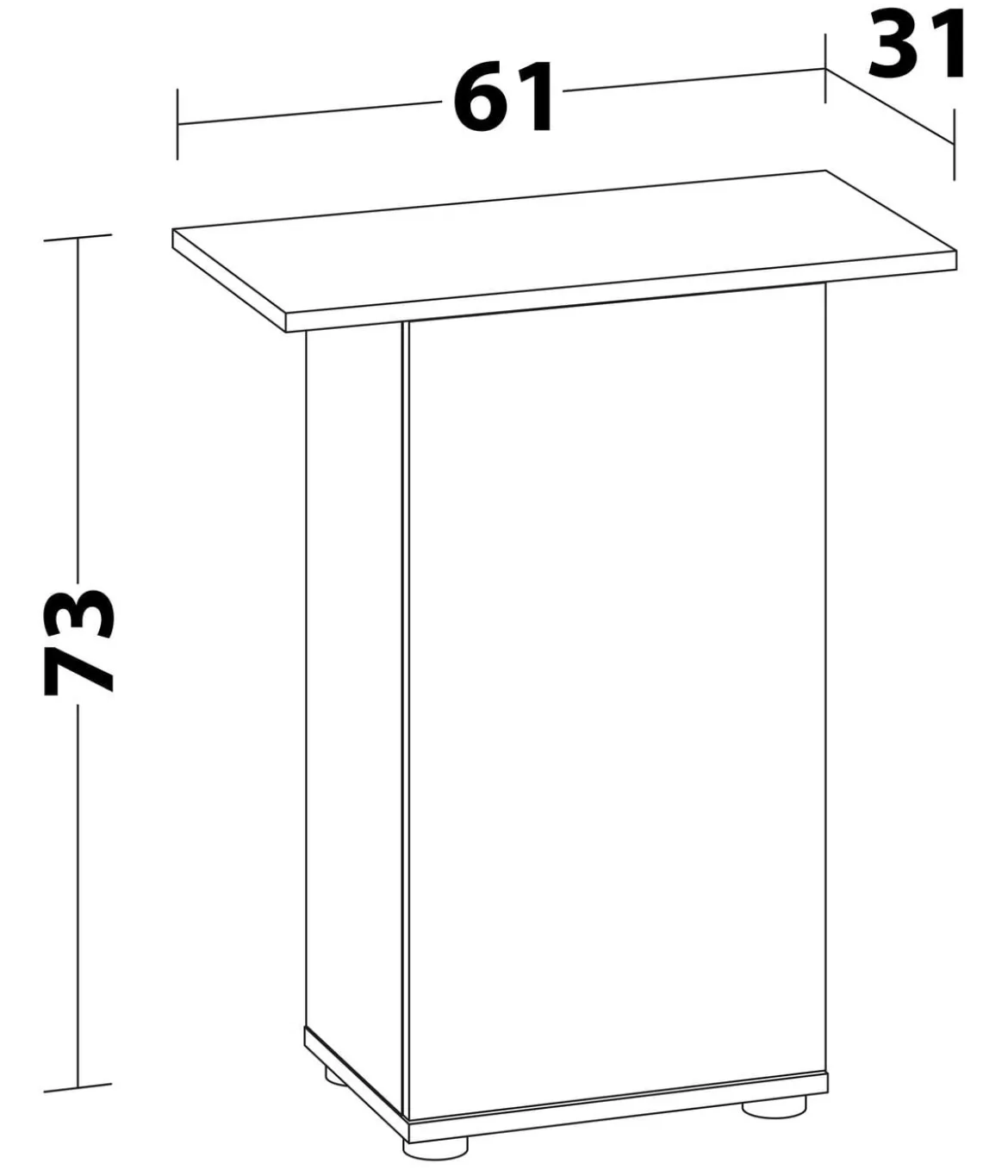 JUWEL® AQUARIUM Unterschrank 60/70 SBX, ca. B61/H73/T31 cm
