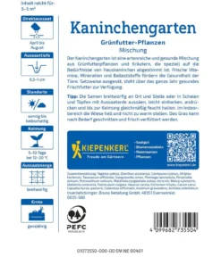 Kaninchengarten, Saatgut von Kiepenkerl