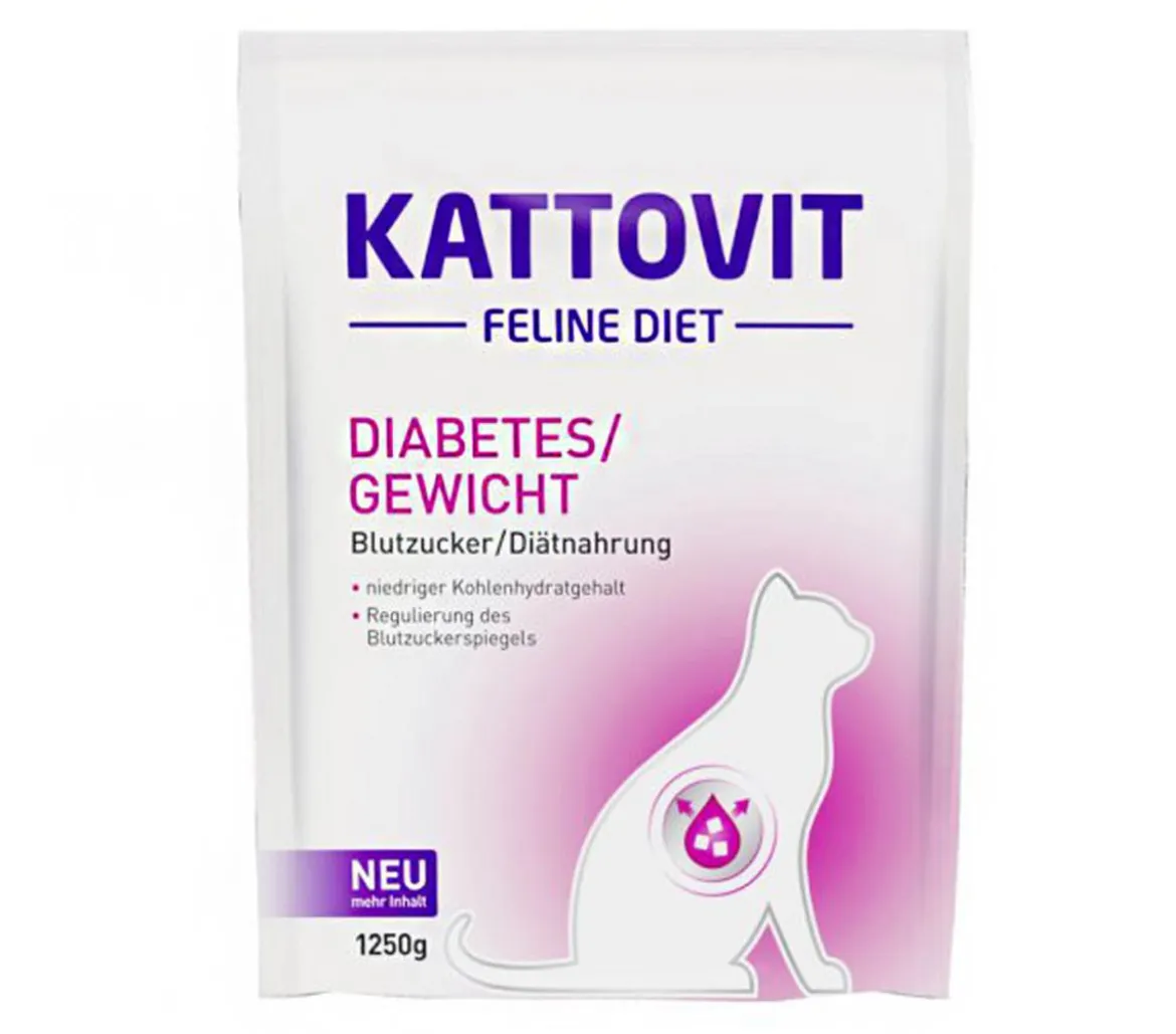 KATTOVIT Feline Diet Trockenfutter für Katzen Diabetes/Gewicht
