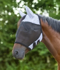 Kerbl Covalliero Fliegenschutzmaske mit Ohrenschutz SuperFly, navy