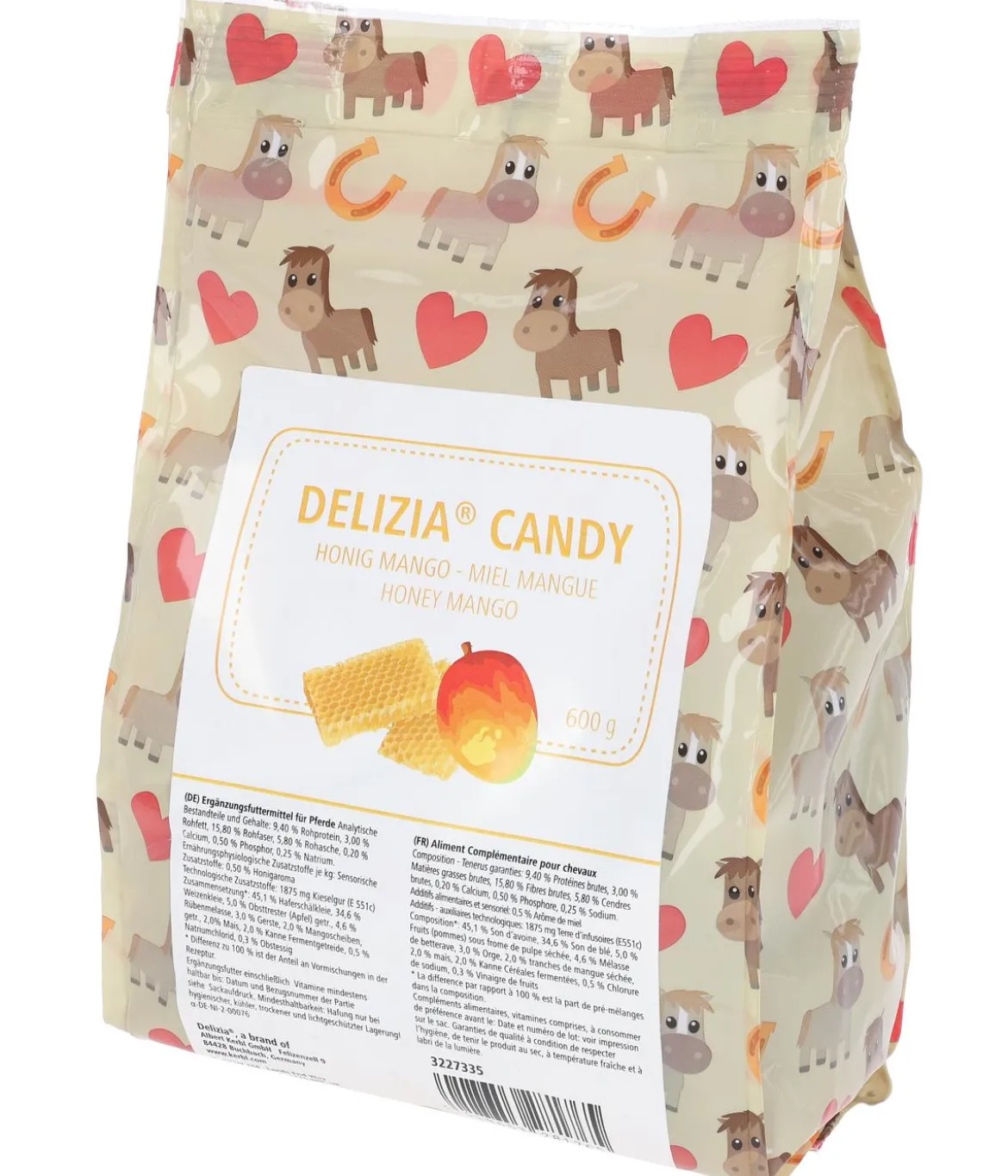 Kerbl Delizia® Pferdeleckerli Candy, Honig & Mango, 600 g
