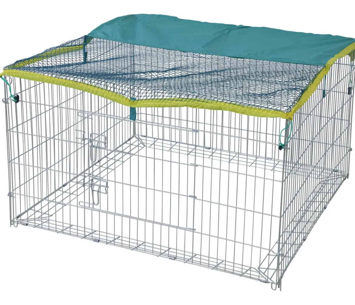 KERBL Freilaufgehege mit Ausbruchsperre, ca. B115/H65/T115 cm
