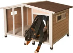 KERBL Hundehütte Overview, ca. B134/H82/T98 cm