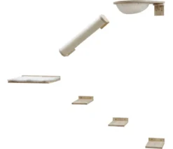 KERBL Pet Kletterwand Rocky, 6-teilig