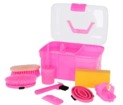 Kerbl Putzbox für Kinder befüllt, 8-teilig