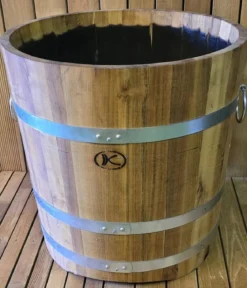 Küferei Kardos XL-Akazienkübel, rund, braun