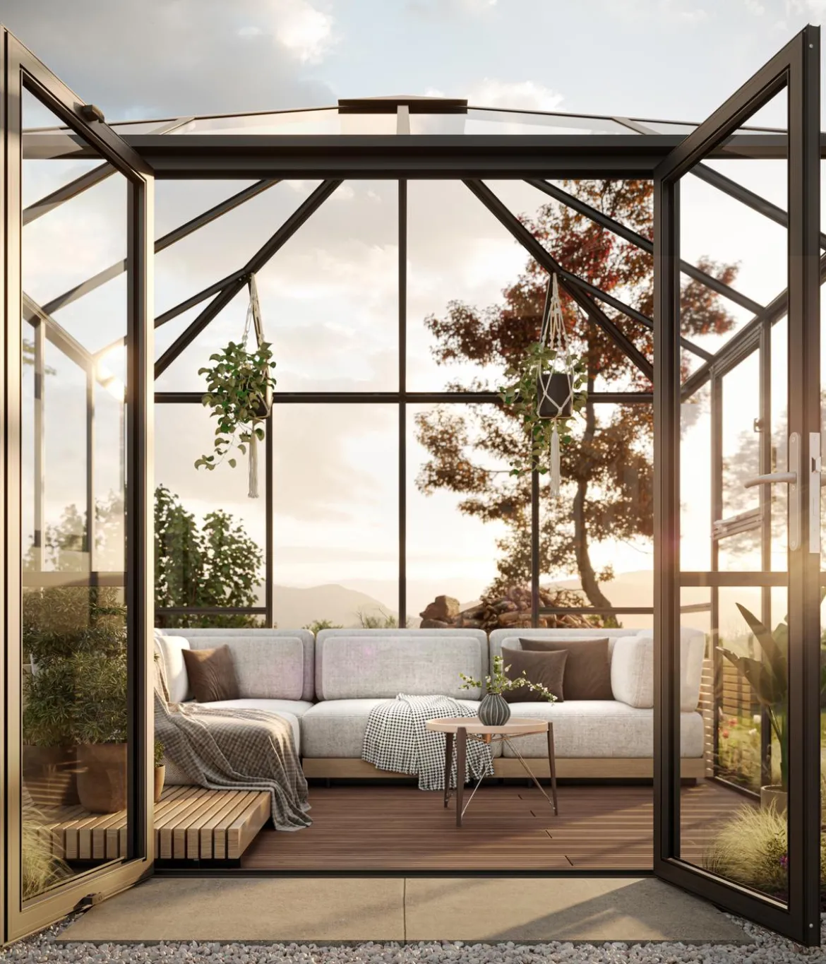 KGT Doppeltür für PaviLux, ca. B139/H189 cm