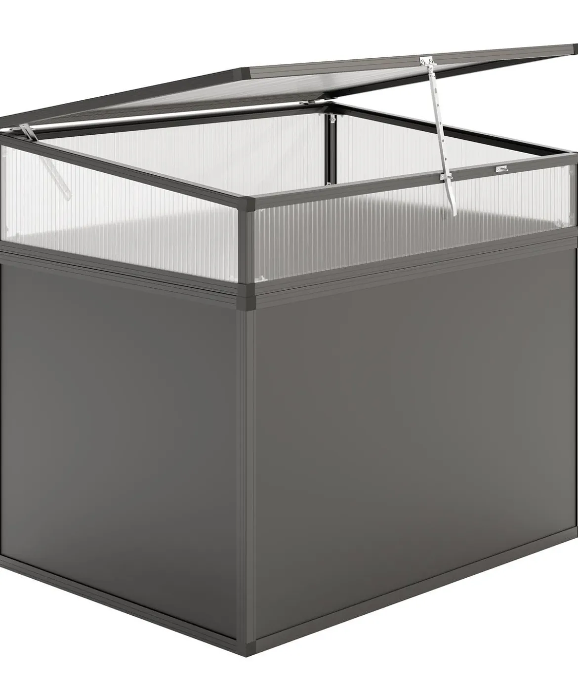 KGT Frühbeetaufsatz 130, anthrazit, ca. B121/H32/T91 cm