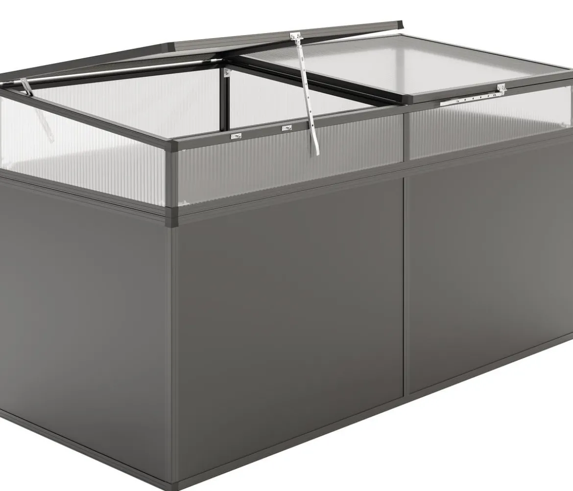 KGT Frühbeetaufsatz 210, anthrazit, ca. B205/H32/T91 cm