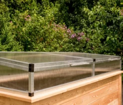 KGT Frühbeetaufsatz für Hochbeet 210, silber, ca. B205/H32/T91 cm