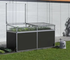 KGT Frühbeetaufsatz für Hochbeet 210, silber, ca. B205/H32/T91 cm