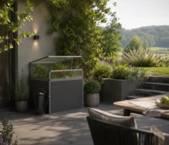 KGT Frühbeetaufsatz für Hochbeet 130, silber