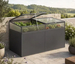 KGT Frühbeetaufsatz für Hochbeet 130, silber