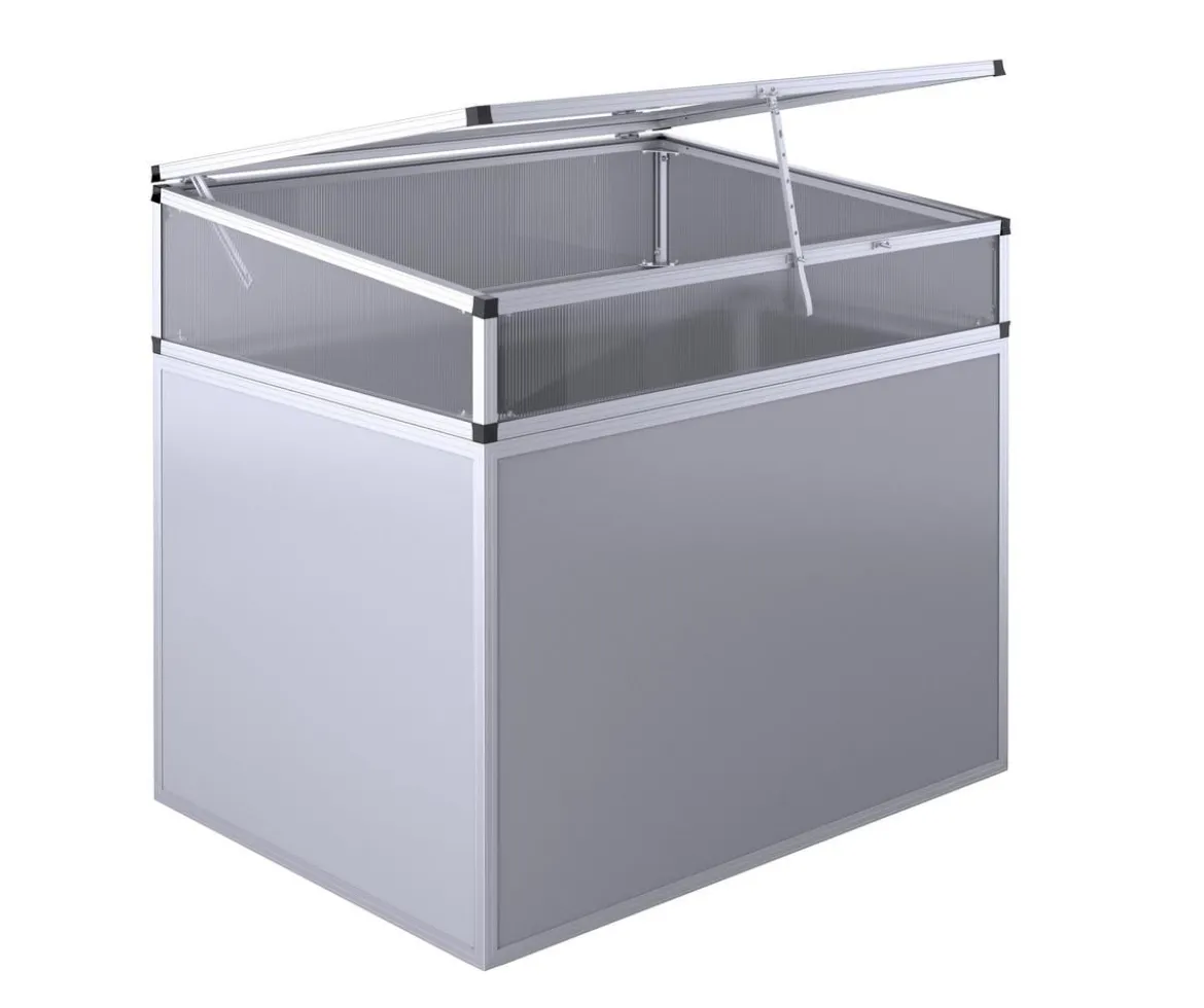 KGT Frühbeetaufsatz für Hochbeet 130, silber