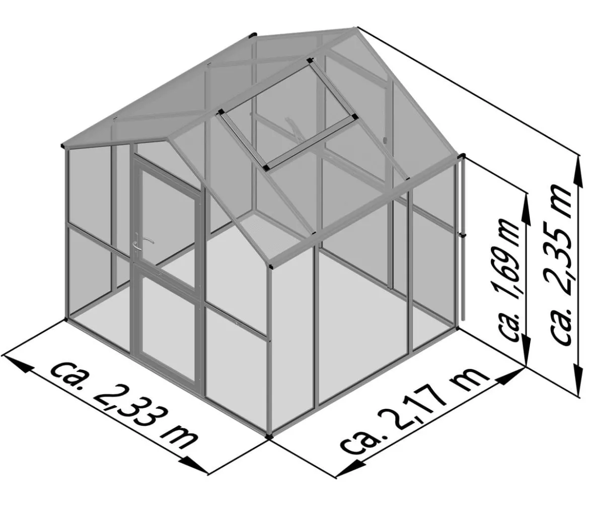 KGT Gewächshaus Aptasia III-s, ESG/HKP