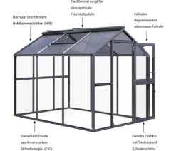 KGT Gewächshaus Galant III, ESG + HKP