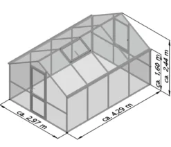 KGT Gewächshaus Nelke IV, ca. B297/H244/T429 cm