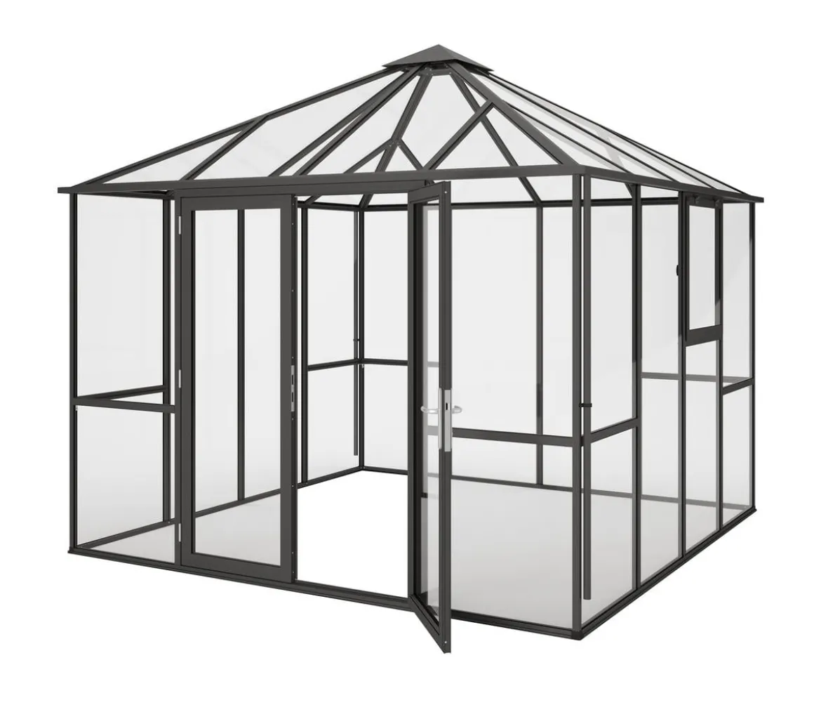 KGT Gewächshaus-Pavillon PaviLux 3 x 3 m ESG/HKP, ca. B300/H288/T300 cm